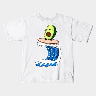 Funny Surfing Avocado Kids T-Shirt